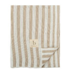 Pletená bambusová deka BIMBIDREAMS STRIPES04 BEIGE