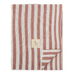 Pletená bambusová deka BIMBIDREAMS STRIPES02 TERACOTA