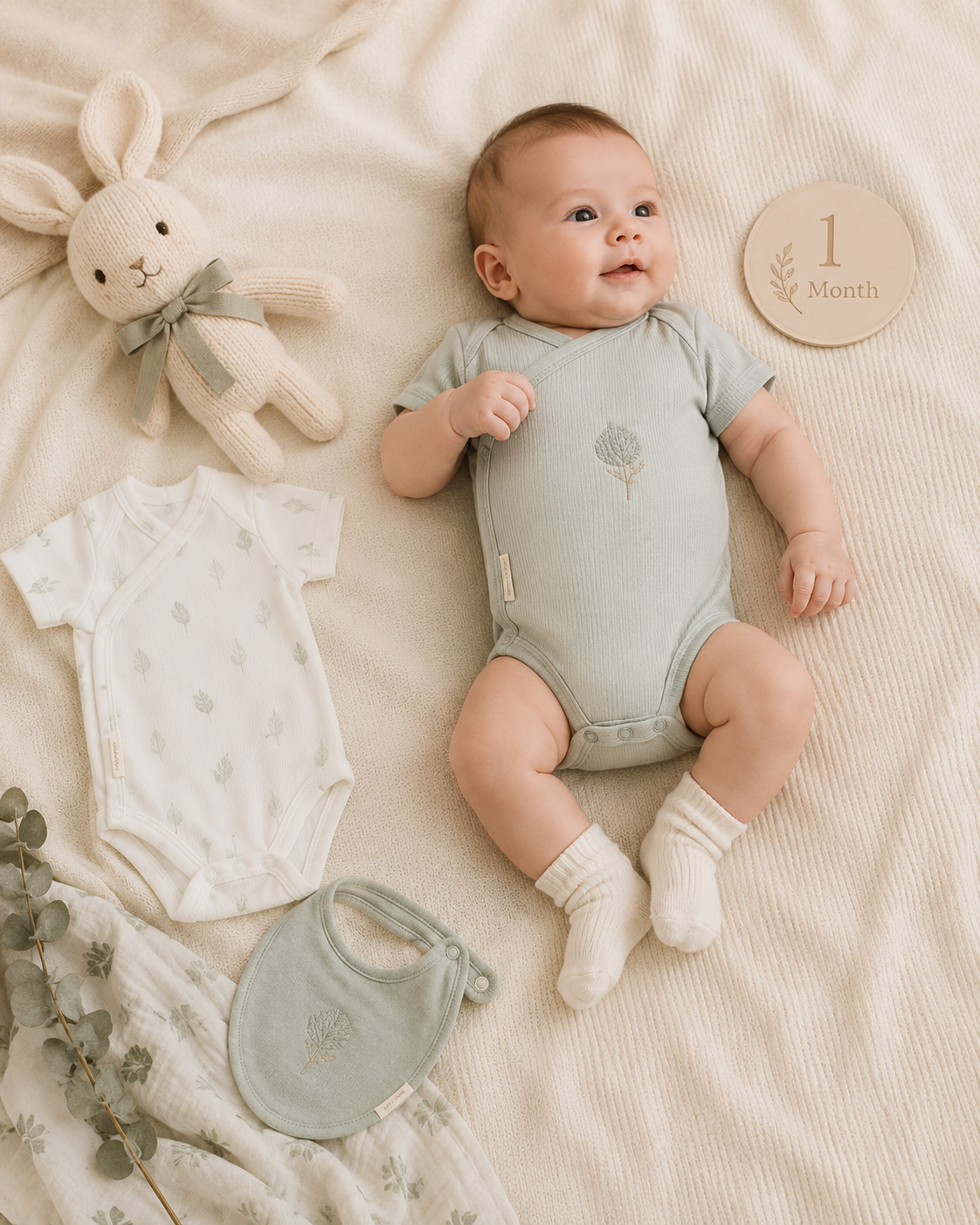 Body s krátkým rukávem BIMBIDREAMS 2ks - Blue Sky - Obrázek 4