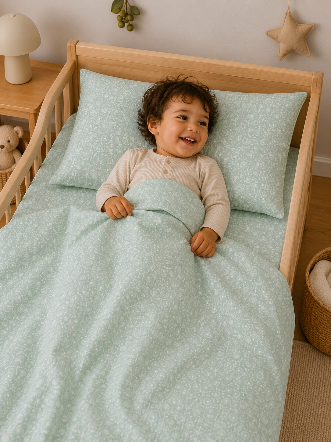 Dětské povlečení SOFTELLO - mentolová pampeliška - Obrázek 4