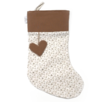 Míkulášská bota - béžové květinky s hnědou