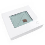 Mušelínová přikrývka SOFTELLO – šalvějová s volánkem