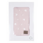 Přikrývka saténová s kožešinkou - tmavě růžový ptáčci