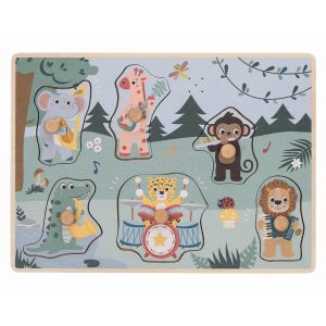 Dřevěné puzzle se zvukem FreeON - džungle