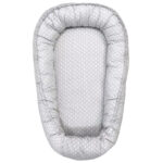 Hnízdo pro miminko SOFTELLO - světle šedý tulipán