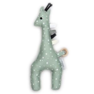 hračka žirafka svetloružová bodka foto