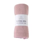 Pletená merino deka SOFTELLO - SABA tmavě růžová