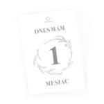 Milníkové kartičky - tmavě šedý set