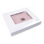 Mušelínová přikrývka SOFTELLO - tmavě růžová s volánkem