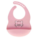 Silikonový bryndák FreeON - růžový