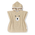 Dětské koupací pončo béžový medvídek