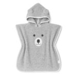 Dětské koupací pončo šedý medvídek