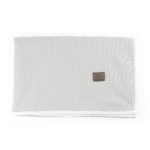 Přikrývka světle šedé vafle + sherpa