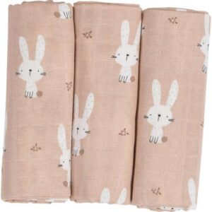Set plenek TETRA 80x80cm FreeON - béžový zajíčci (3ks)