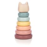 Dřevěná skládačka - růžová kočička