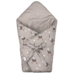 Návlek na zavinovačku - šedě hnědý zimní králíček s tečkou